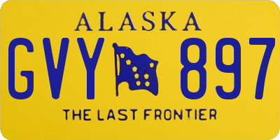 AK license plate GVY897