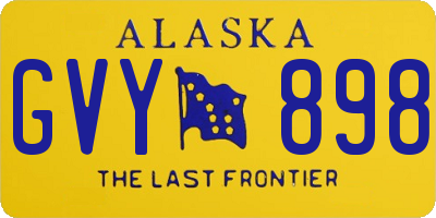 AK license plate GVY898