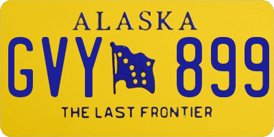 AK license plate GVY899