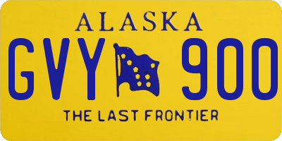 AK license plate GVY900