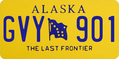 AK license plate GVY901