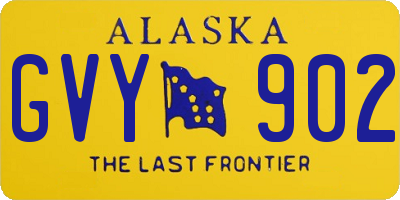 AK license plate GVY902