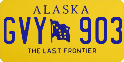 AK license plate GVY903