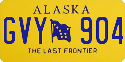 AK license plate GVY904