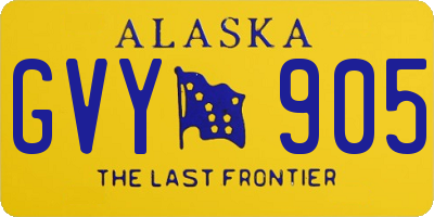 AK license plate GVY905