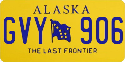 AK license plate GVY906