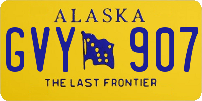 AK license plate GVY907