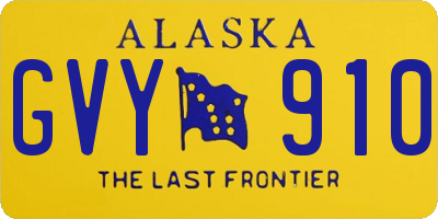 AK license plate GVY910