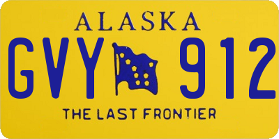 AK license plate GVY912