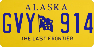 AK license plate GVY914