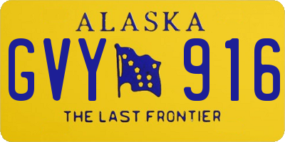 AK license plate GVY916