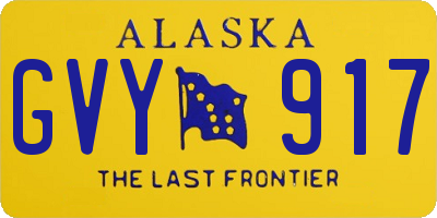 AK license plate GVY917