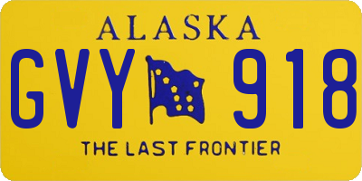 AK license plate GVY918