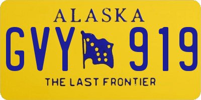 AK license plate GVY919