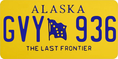 AK license plate GVY936