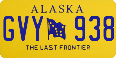 AK license plate GVY938