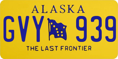 AK license plate GVY939