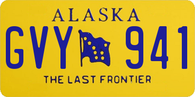 AK license plate GVY941