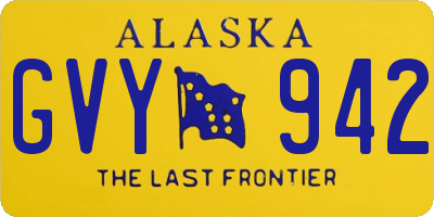 AK license plate GVY942