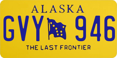 AK license plate GVY946