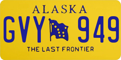 AK license plate GVY949
