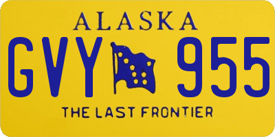 AK license plate GVY955