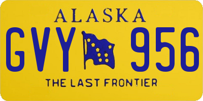 AK license plate GVY956