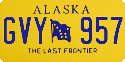 AK license plate GVY957