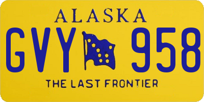 AK license plate GVY958