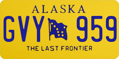 AK license plate GVY959