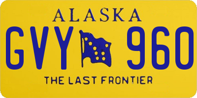 AK license plate GVY960