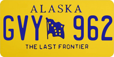 AK license plate GVY962