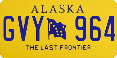 AK license plate GVY964