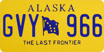 AK license plate GVY966