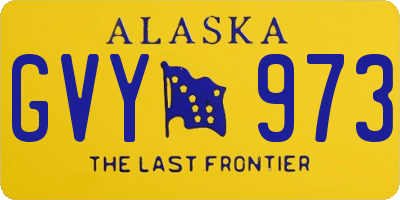 AK license plate GVY973