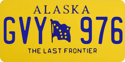 AK license plate GVY976