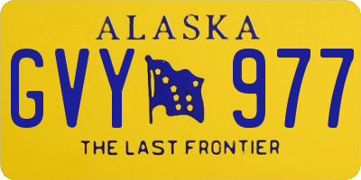 AK license plate GVY977