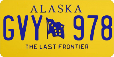 AK license plate GVY978