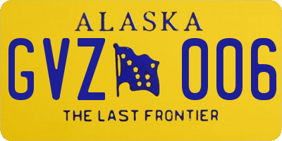 AK license plate GVZ006