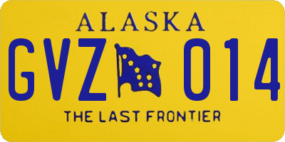 AK license plate GVZ014