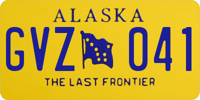 AK license plate GVZ041
