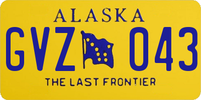 AK license plate GVZ043