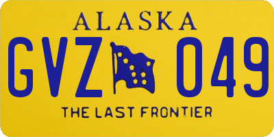 AK license plate GVZ049