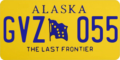 AK license plate GVZ055