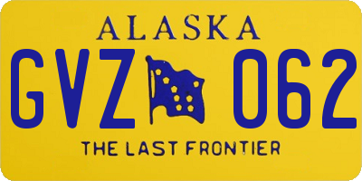 AK license plate GVZ062