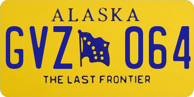 AK license plate GVZ064