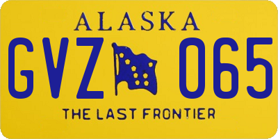 AK license plate GVZ065