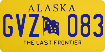 AK license plate GVZ083