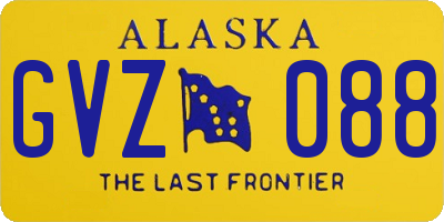 AK license plate GVZ088