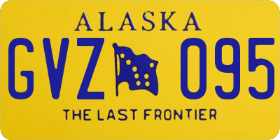 AK license plate GVZ095